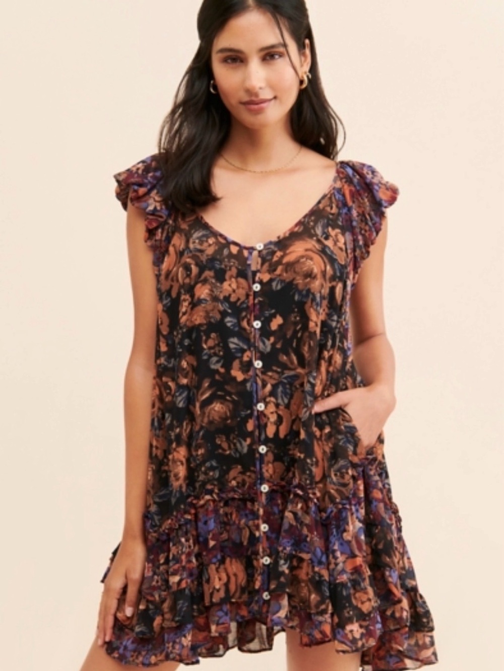Free People Woodington Mini Dress